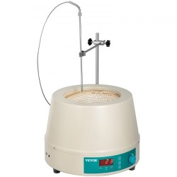 Lämmityskuori magneettisekoittimella 2000 ml pyöreäpohjaisille keittopulloille digitaalinen lämpötilansäätö 600 watin teho