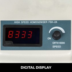 Laboratoriohomogenisaattori 200 wattia digitaalinen näyttö ruostumaton teräs 22000 kierrosta minuutissa kahdeksan lasia