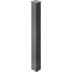 Postilaatikkotolppa Q235-teräs 109,5 cm korkea musta pulverimaalattu sisältää kiinnitystarvikkeet