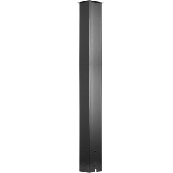 Postilaatikkotolppa Q235-teräs 109,5 cm korkea musta pulverimaalattu sisältää kiinnitystarvikkeet