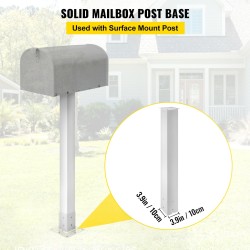 Postilaatikon jalusta Q235-teräs 109,5 cm jauhemaalattu valkoinen ulkokäyttöön
