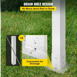 Postilaatikon jalusta Q235-teräs 109,5 cm jauhemaalattu valkoinen ulkokäyttöön