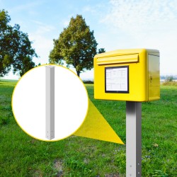 Postilaatikon jalusta Q235-teräs 109,5 cm jauhemaalattu valkoinen ulkokäyttöön