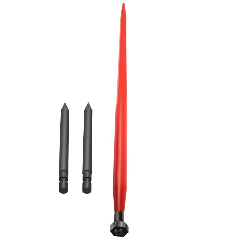 Pyöröpaalispiikki jousiteräs 125 cm 1360 kg kantavuus 4,5 cm halkaisija 2 tukipiikkiä