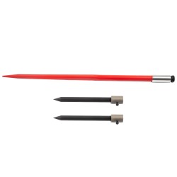 Pyöröpaalipiikki jousiteräs 125 cm neliövarsi 1360 kg kantavuus 2 tukipiikkiä