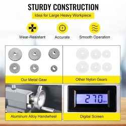 Metallisorvi valurautarunko 1100W 220x750 mm säädettävä nopeus 50–2250 3-leukainen MT5 MT2