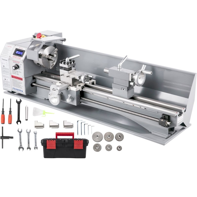 Metallisorvi valurautarunko 1100W 220x750 mm säädettävä nopeus 50–2250 3-leukainen MT5 MT2