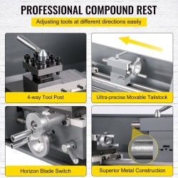 Metallisorvi 750 wattia harjaton moottori 50–3000 kierrosta minuutissa kärkiväli 600 mm
