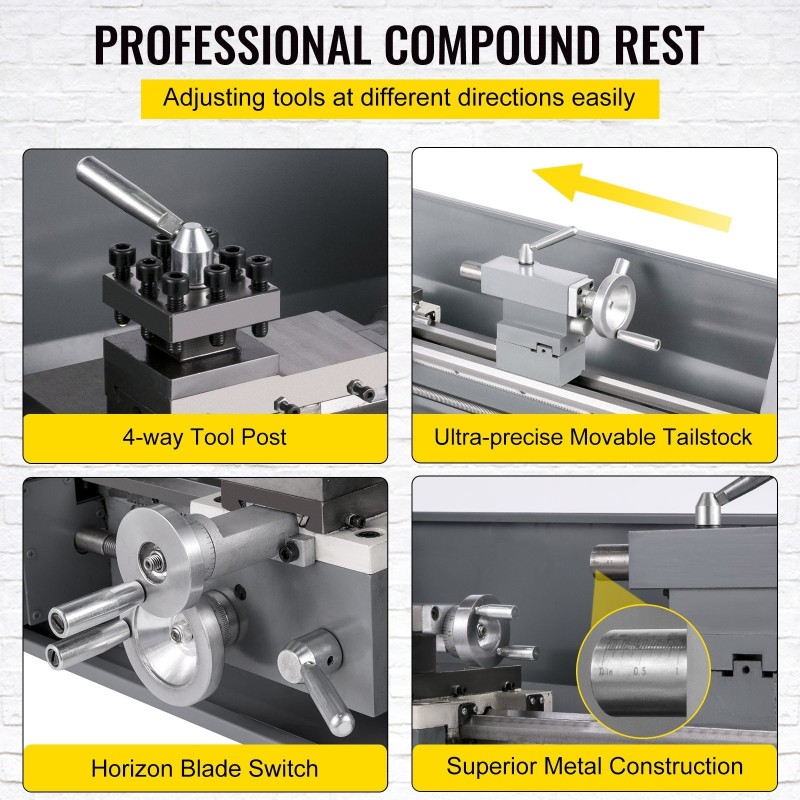 Metallisorvi 750 wattia harjaton moottori 50–3000 kierrosta minuutissa kärkiväli 600 mm