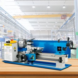 Pöytäsorvi 7x14 tuumainen valurautarunko 550W 0–2250 RPM 3-leukainen istukka