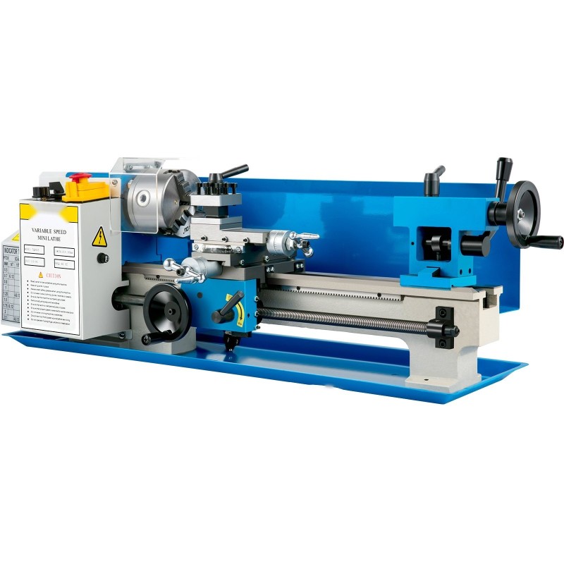 Pöytäsorvi 7x14 tuumainen valurautarunko 550W 0–2250 RPM 3-leukainen istukka