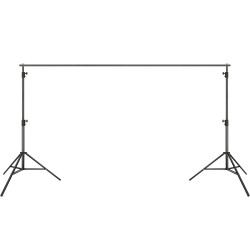 Taustateline metallinen kaksoisjalustatuki säädettävä korkeus ja leveys kuusi puristinta kuljetuslaukku