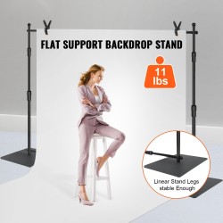 Taustatelinpakkaus hiiliteräspohjalla 10x10 jalkaa säädettävä korkeus 6 puristinta kantolaukku