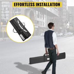 Mainoslipputangot anodisoitua alumiiniseosta 4,3 m 30 kpl maapiikeillä kantopusseilla