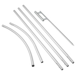 Mainoslipputangot anodisoitua alumiiniseosta 4,3 m 30 kpl maapiikeillä kantopusseilla