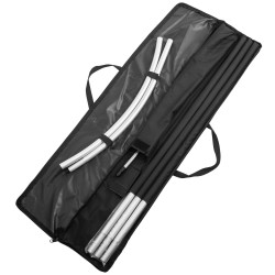 Mainoslipputanko anodisoitua alumiinia 4,3 m 6 sarjaa maapiikeillä