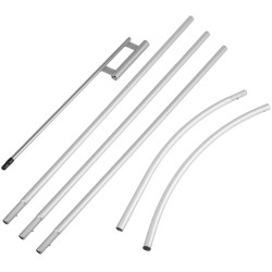 Mainoslipputankosetti 10 kpl höyhenlippuja eloksoitu alumiini 4 3 m maapiikeillä