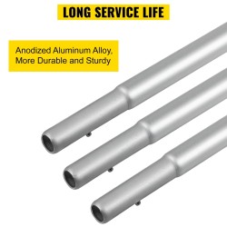 Mainoslipputankosetti 10 kpl höyhenlippuja eloksoitu alumiini 4,3 m maapiikeillä