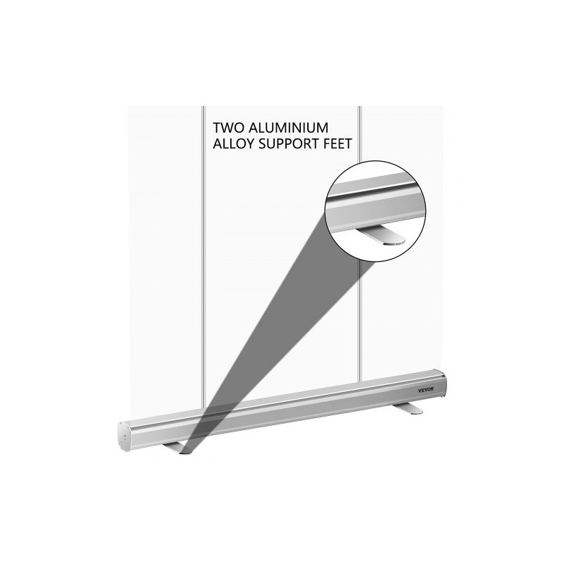 Lattialla seisova rullattava suojaseinä PET-kalvo alumiinijalusta 121x200 cm