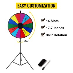 Onnenpyörä 18 tuumaa kolmijalkatelineellä 14 muokattavaa sektoria kuivapyyhittävä pinta