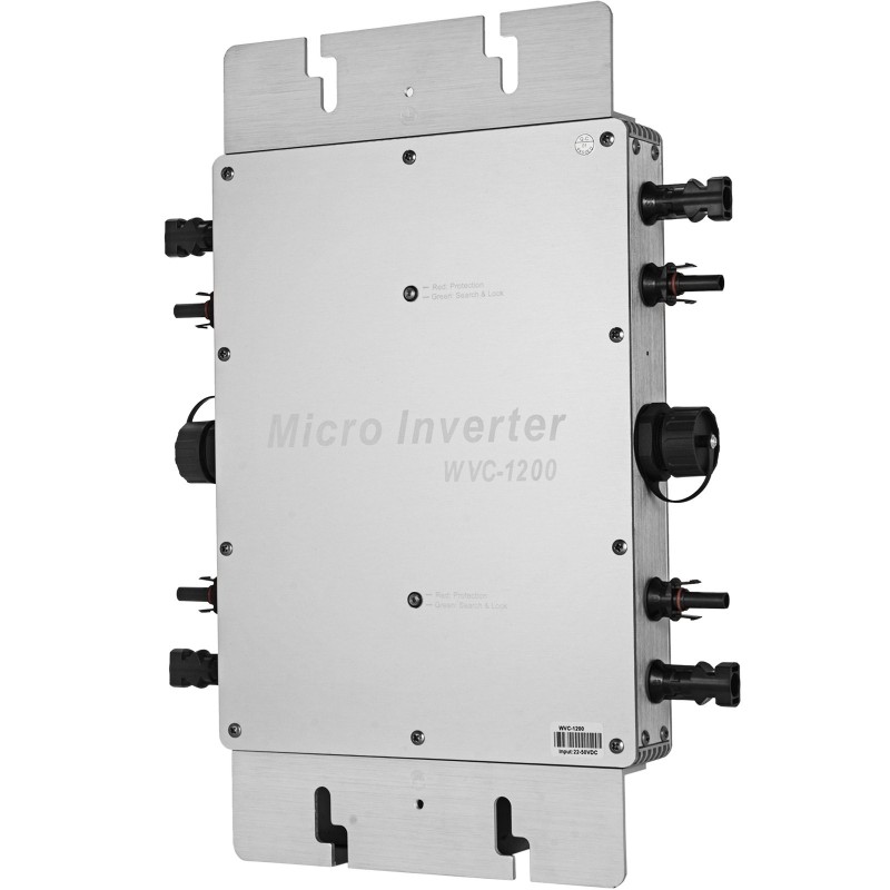 Mikroinvertteri aurinkosähköön 1200W 220V MPPT-teknologia IP65 alumiinirunko