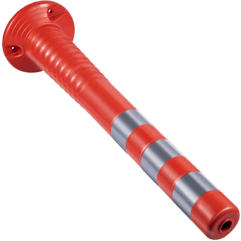 Liikenteen ohjaustolpat PU-materiaalia 6 kpl 75 cm oranssit heijastinauhoilla