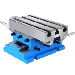 Ristisyöttöpöytä valurautarunko 185 x 100 mm pora ja jyrsinkoneisiin 30 kg kantavuus