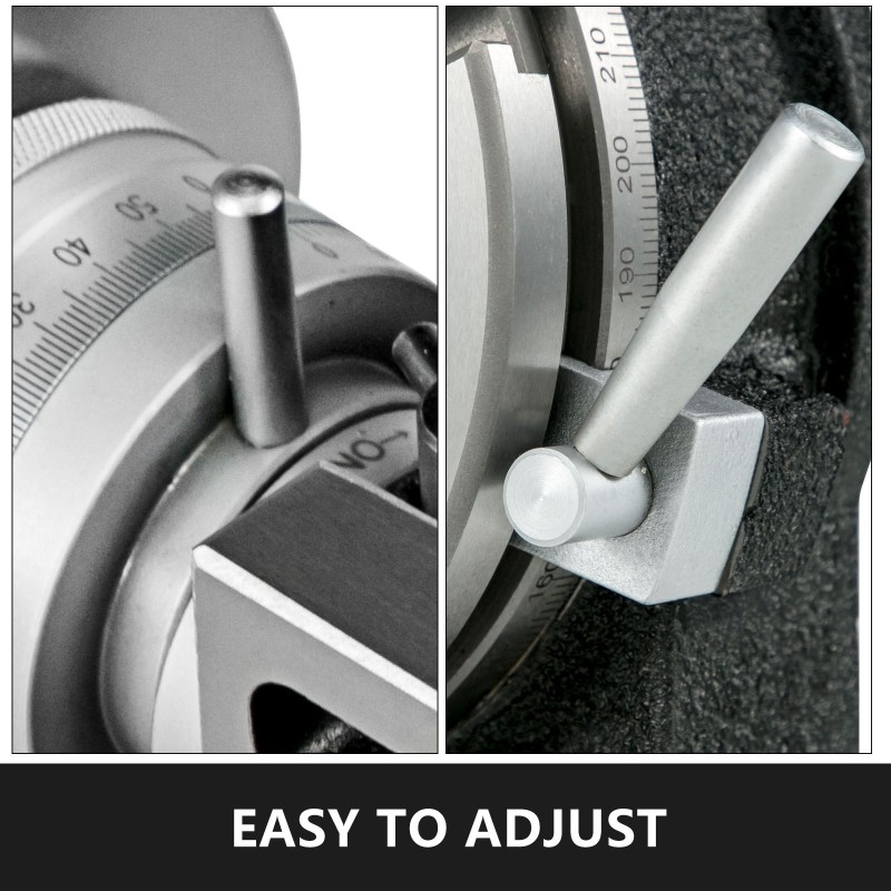 Pyöröpöytä 200 mm HT200 valurauta 3-urainen MT-3 horisontaaliseen ja vertikaaliseen käyttöön