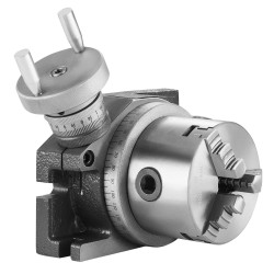 Pyöröpöytä jyrsinkoneelle 100 mm HT250 valurauta 3 leukainen 80 mm istukka