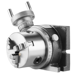 Pyöröpöytä jyrsinkoneelle 100 mm HT250 valurauta 3-leukainen 80 mm istukka