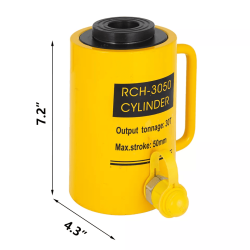 Hydraulinen ontto sylinteritunkki 30 t 50 mm metallirunkoinen autoille ja veneille
