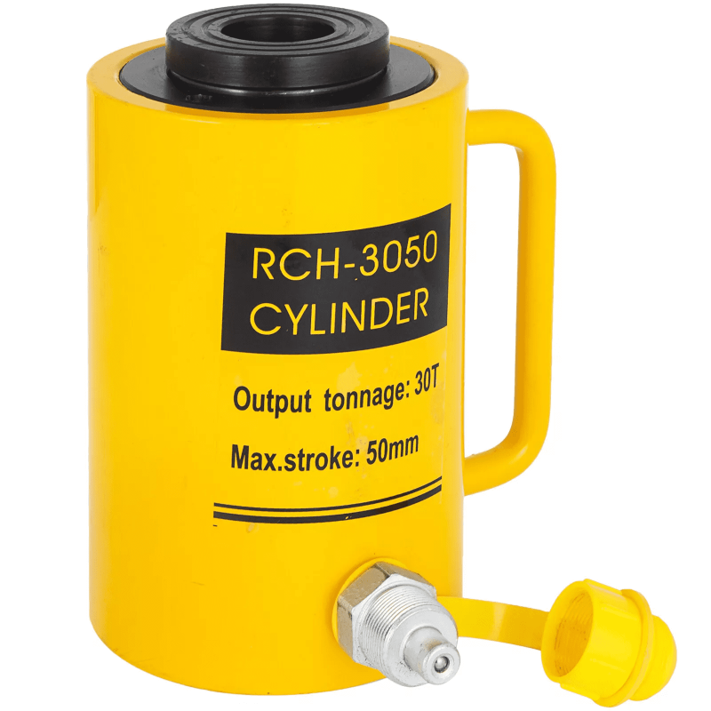 Hydraulinen ontto sylinteritunkki 30 t 50 mm metallirunkoinen autoille ja veneille