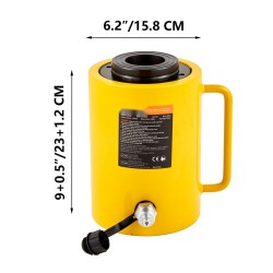 Hydraulinen ontto yksitoiminen sylinteritunkki teräs 60 t 50 mm isku