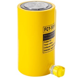 Hydraulinen sylinteritunkki yksitoiminen 50 tonnin kapasiteetti 150 millimetrin isku metallirunkoinen