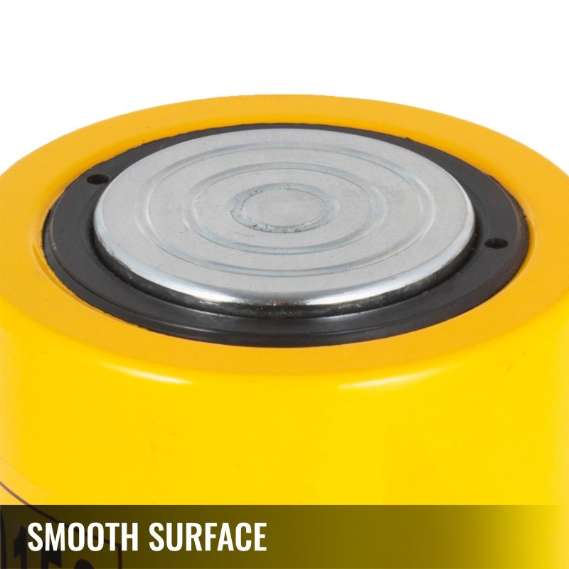 Hydraulinen yksitoiminen sylinteritunkki metallirunko kaksikymmentä tonnia iskunpituus sataviisikymmentä millimetriä