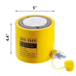 Hydraulinen sylinteritunkki metallinen 50 t nostokyky 50 mm iskunpituus yksitoiminen