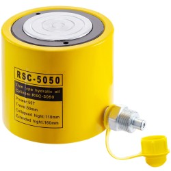 Hydraulinen sylinteritunkki metallinen 50 t nostokyky 50 mm iskunpituus yksitoiminen