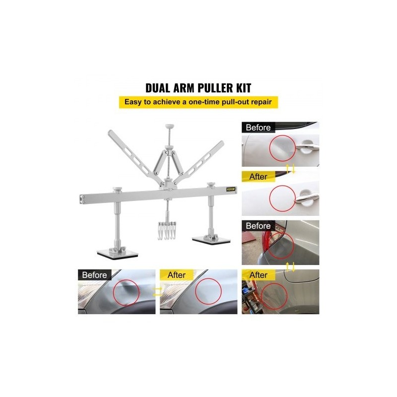 Lommonoitinvipu alumiiniseosta 110 cm kaksivartinen autokorin oikaisuun säädettävillä tukijaloilla