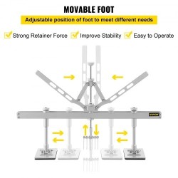 Lommonoitinvipu alumiiniseosta 110 cm kaksivartinen autokorin oikaisuun säädettävillä tukijaloilla