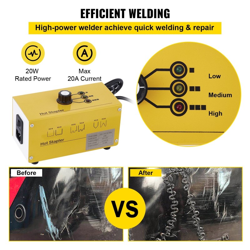 Muovinhitsauslaite 20W kuumasinkiläpistooli 600 sinkilää 3 lämmitystasoa