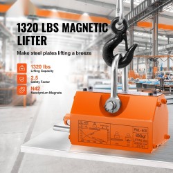 Pysyvä nostomagneetti 600 kg neodyymi ja teräs U-pohjalla turvakerroin 2,5