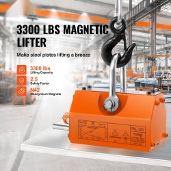 Kiinteä magneettinostin 1500 kg neodyymimagneetti teräsrunkoinen U-muotoinen pohja turvallisuuskerroin 2,5 CE