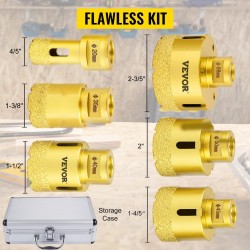 Timanttireikäsahasarja 6 osaa 20 35 40 45 50 68 millimetriä keraamisille laatoille