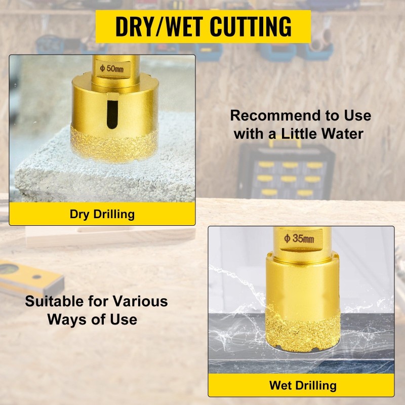 Timanttireikäsahasarja 6 osaa 20 35 40 45 50 68 millimetriä keraamisille laatoille