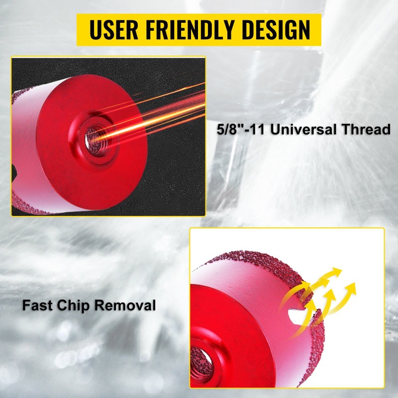 Timanttikruunuporasarja 8 osaa timanttipinnoite M14 20–68 mm kuiva ja märkäporaus