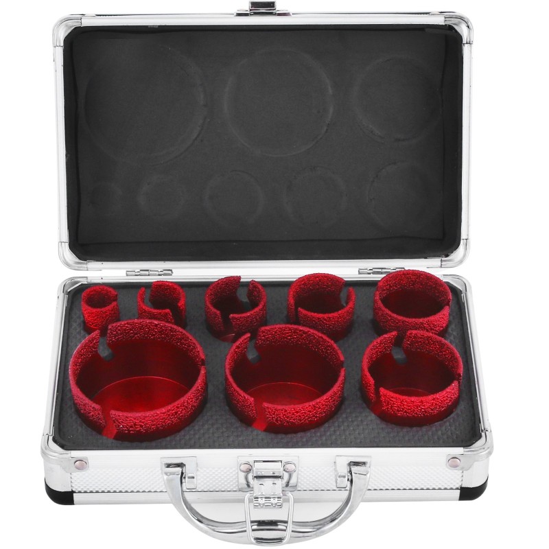 Timanttikruunuporasarja 8 osaa timanttipinnoite M14 20–68 mm kuiva ja märkäporaus