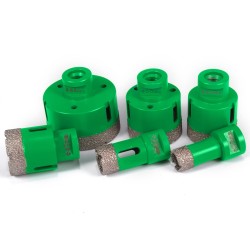 Timanttiporasarja M14-kierteellä 6 poranterää 20–68 millimetriä koville materiaaleille 2 sahanterää