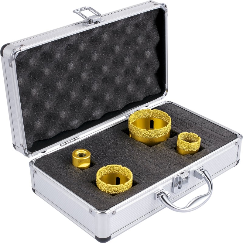 Timanttipintainen reikäsahasarja 4 kpl 25 35 50 68 mm laatoille ja kiville