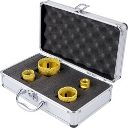 Timanttipintainen reikäsahasarja 4 kpl 25 35 50 68 mm laatoille ja kiville