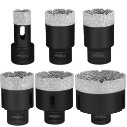 Timanttireikäsarja timantti 6 reikäsahaa 20 68 mm laatoille työkalulaatikolla